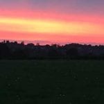 Sunset at Bradley Hall Rural Escapes - Glamping in Cheshire